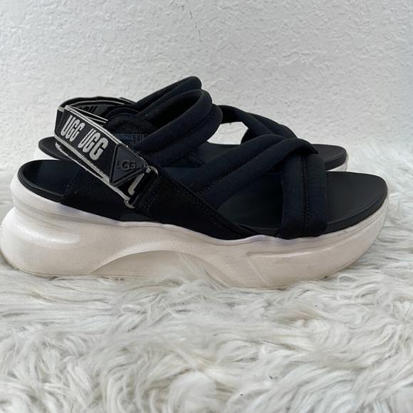 UGG L.A. Sun Platform Sandals Black & White Size 9 - Picture 6 of 12